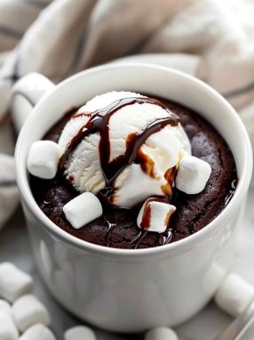 3 Quick Servings of Hot Cocoa Mug Cake Recipe 